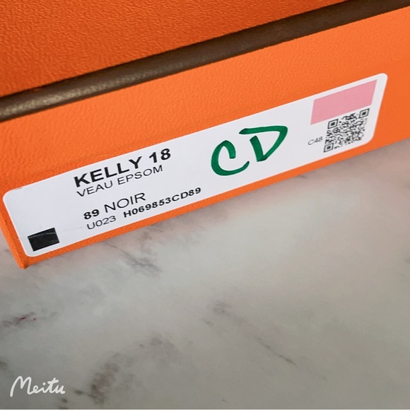 New! Authentic Hermes Kelly 18 Veau Epsom Black Belt - Picture 8 of 11